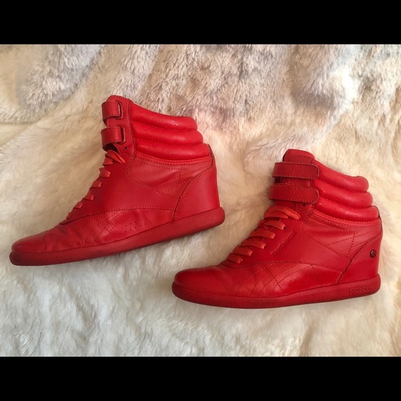 reebok wedge heel sneakers